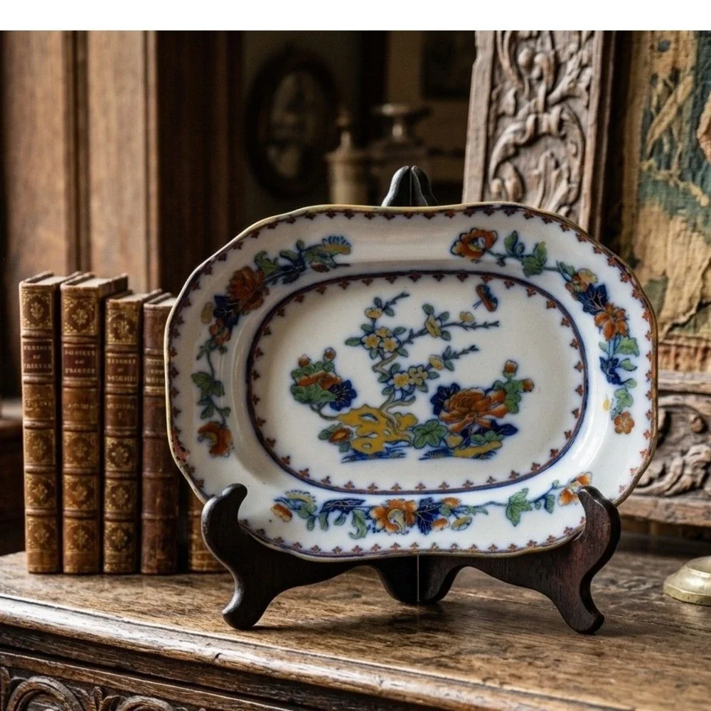 1833 - 1847 Antique Garrett &‎ Copeland Spode Ironstone Platter Imari Floral